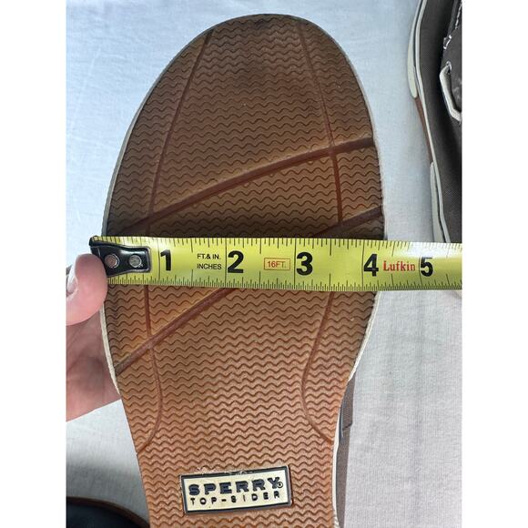 Sperry Men's sz 13 Top Sider Halyard Boat Deck Shoe Canvas Taupe Slip On Comfort - Picture 12 of 12